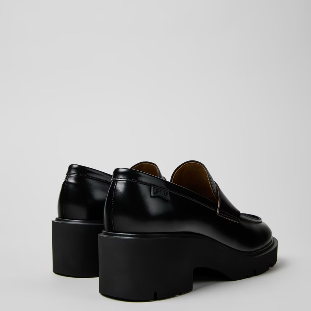 Camper Black Leather Platform Milah Loafer - Picture 2 of 6